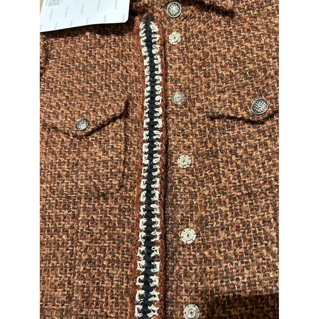 Brown ocher tweed jacket