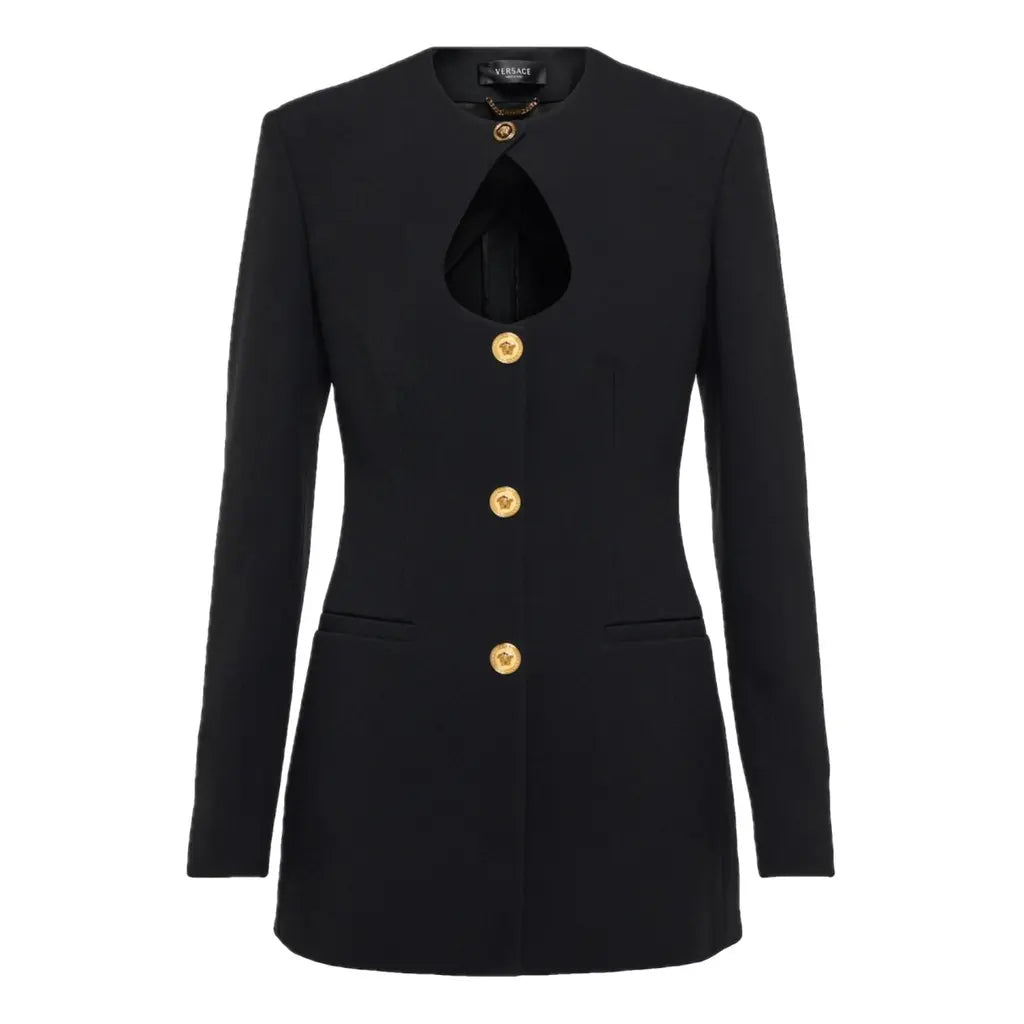 Drop neckline blazer