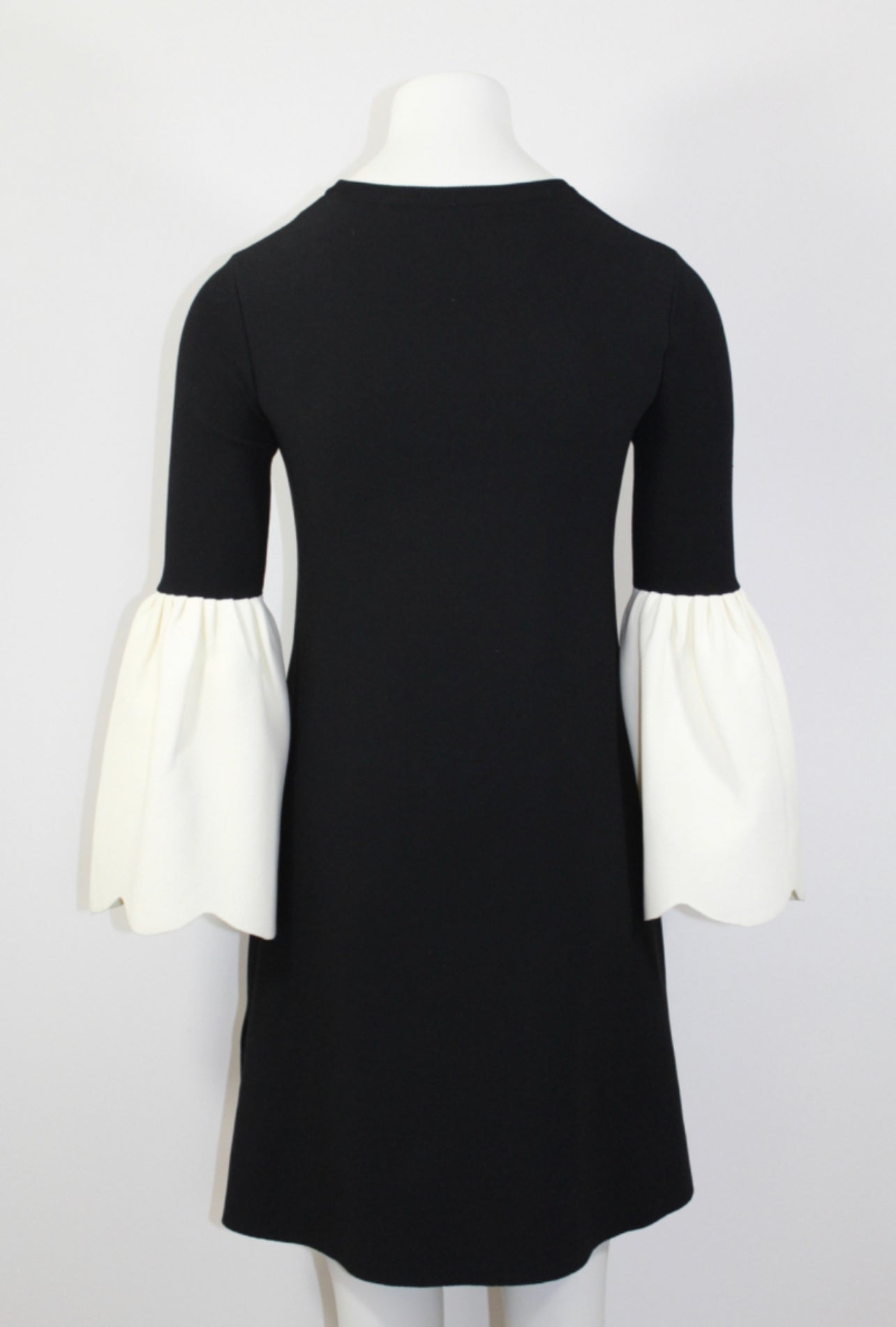 Black dress white sleeves