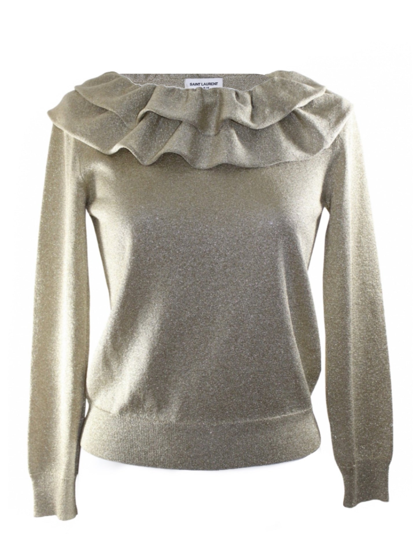 Golden ruffles sweater