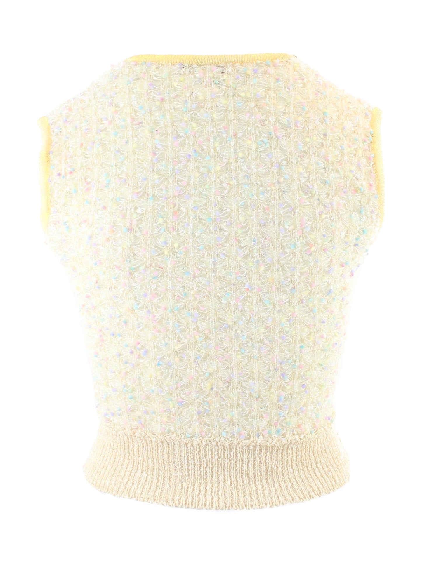 Yellow tweed V-top