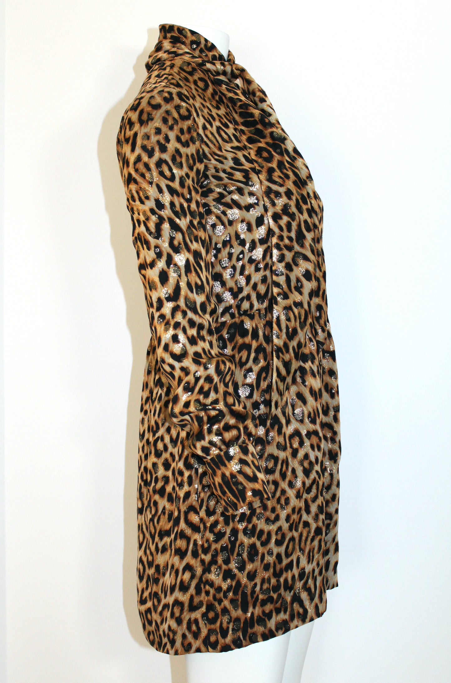 Leopard pussy bow dress