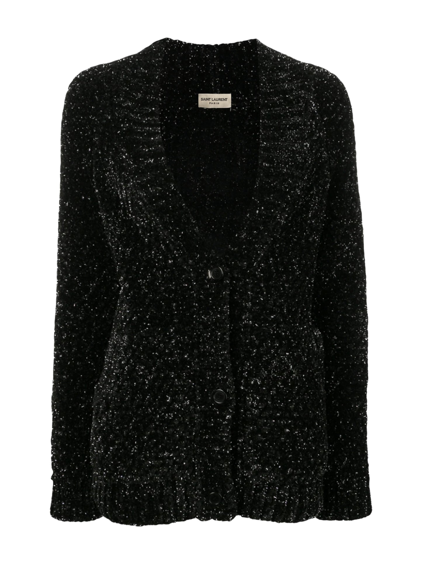 Black metallic velvet cardigan